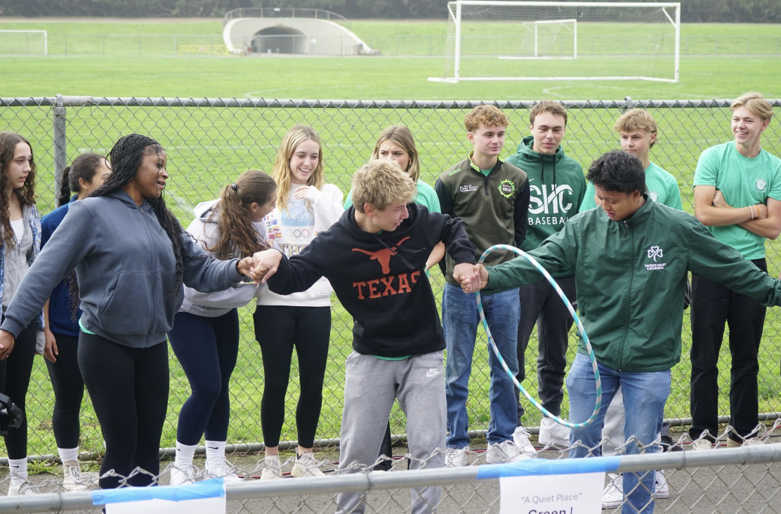 Some more hula-hoop fun. Teamwork makes the dream work!